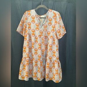 J. Marie Cecilia Violet Tiered Ruffle Dress